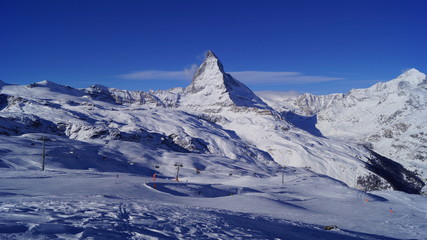 Matterhorn vom Gornergrat im Winter