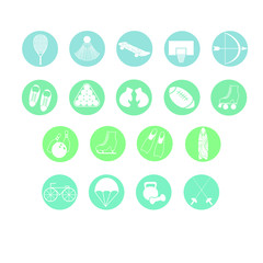 Different kinds of sports symbols for competition