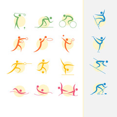 Summer Olympic games  icon set