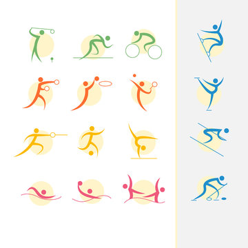 Summer Olympic games  icon set
