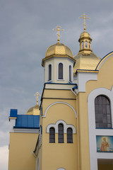 Fototapeta na wymiar part of the church with domes