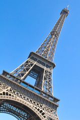Detail of Eiffel Tower in Paris