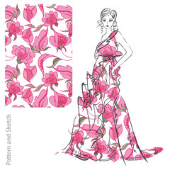 Fototapeta premium fashion sketch n.1