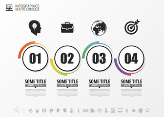 Abstract timeline infographic template. Vector