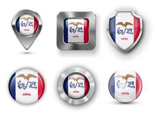 USA State Flag Badges