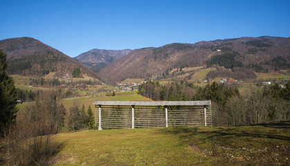 Fototapeta na wymiar Tuhinj valley near Kamnik town in Slovenia