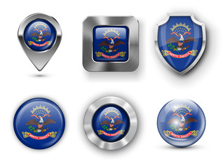 USA State Flag Badges