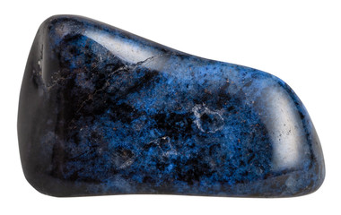 polished Dumortierite mineral gem stone isolated © vvoe