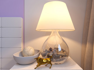 3d rendering of bedroom interior design in a modern style.