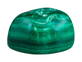 polished malachite mineral gemstone isolated