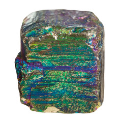 piece of iridescent pyrite mineral stone