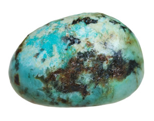 tumbled Turquoise mineral gem stone isolated