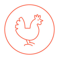 Hen line icon.