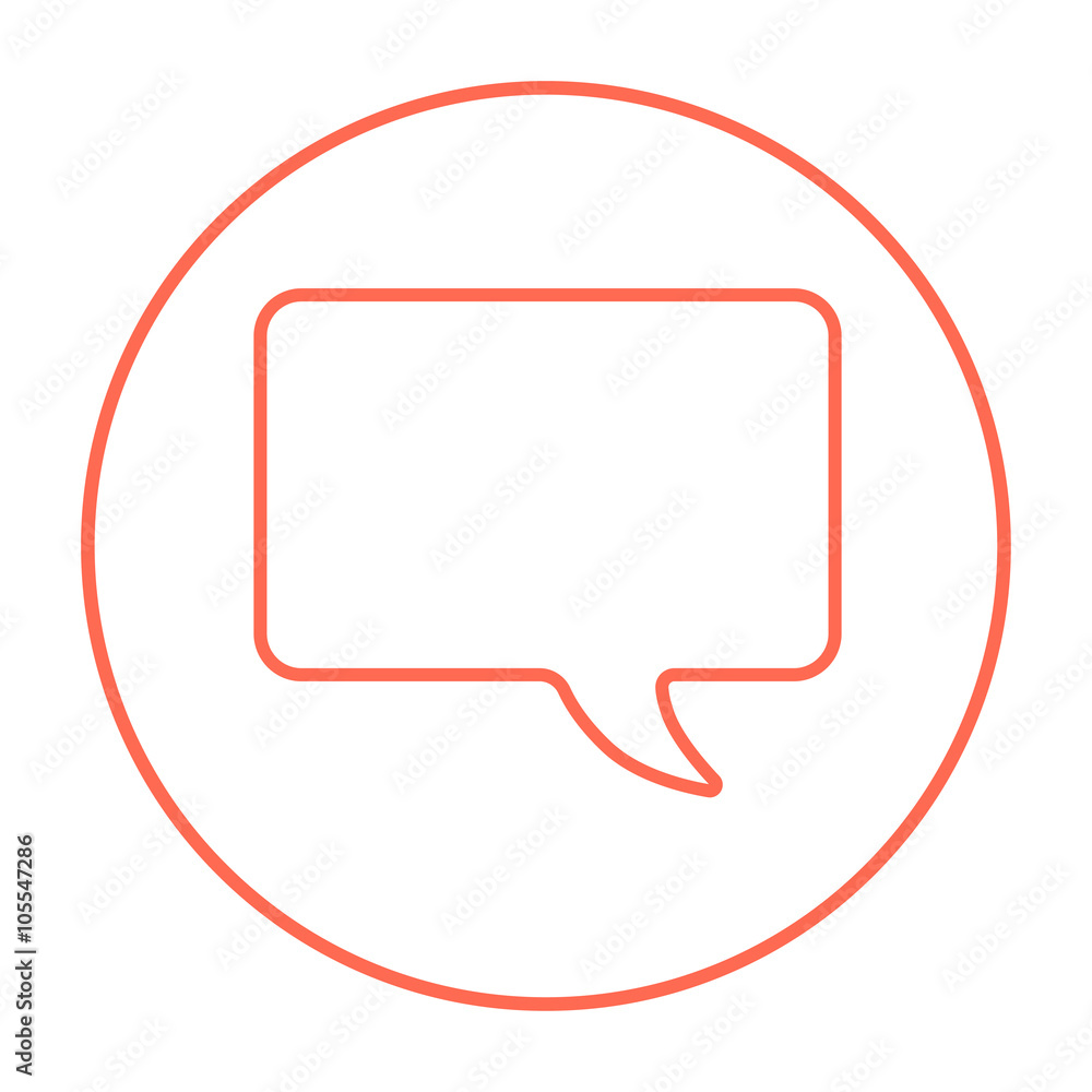 Poster empty speech square line icon.