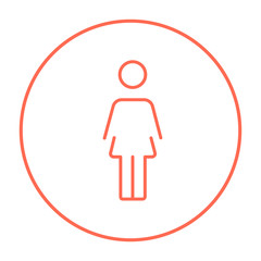 Business woman line icon.