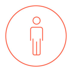 Businessman standing line icon.