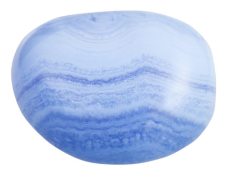 tumbled chalcedony (Blue Agate) mineral gemstone