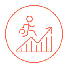 Financial recovery line icon.