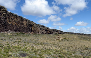 The place inhabited by ancient Indian tribes in the national Park Pali Aike.