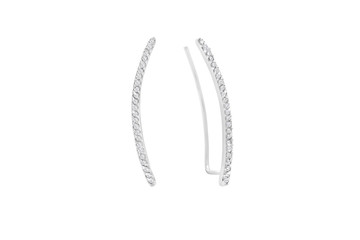 Trendy & Fashionable Curved Diamond Ear Pins 