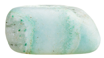 green Aragonite mineral gemstone isolated