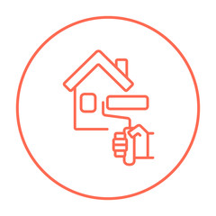 House painting line icon.