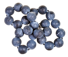 tangled necklace from black shungite beads