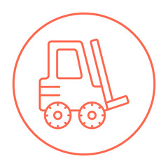 Forklift line icon.