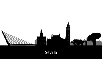 Fototapeta premium panoramę miasta Sewilli w Hiszpanii