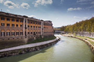 Naklejka premium The Tiber Island, Rome, Italy