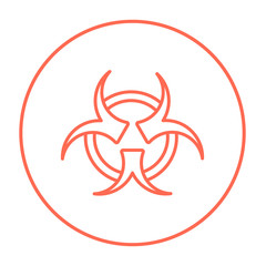 Bio hazard sign line icon.