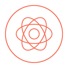 Atom line icon.