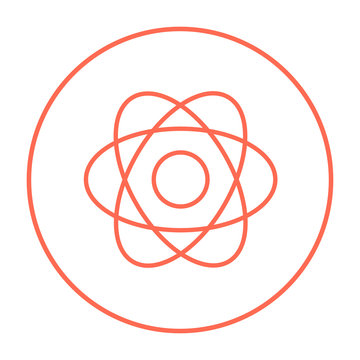 Atom line icon.