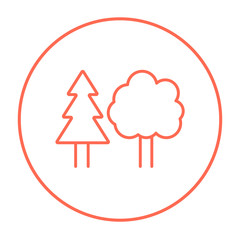 Trees line icon.