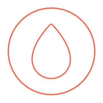 recommend clip art: Water drop line icon.