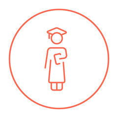 Graduate line icon.
