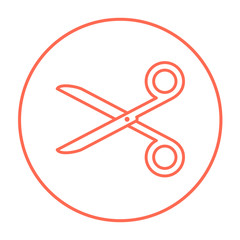 Scissors line icon.