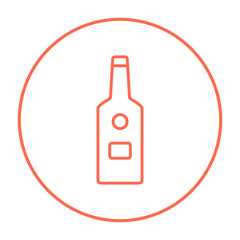 Glass bottle line icon.