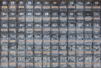 alte, rostige Postfächer in Quorn, Australien