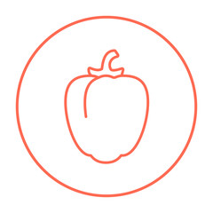 Bell pepper line icon.