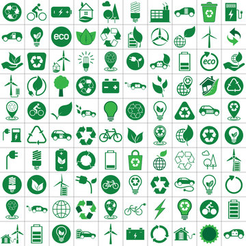 100 ecology green recycle set