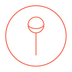 Round lollipop line icon.