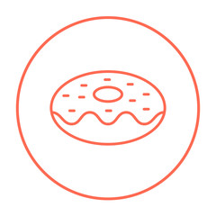 Obraz premium Doughnut line icon.