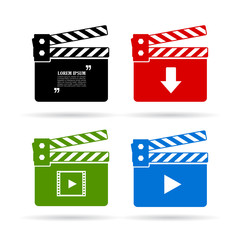 Video clapper icon