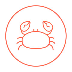 Crab line icon.