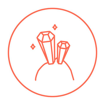 Gemstones line icon.