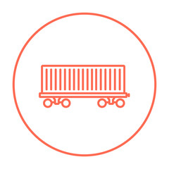 Cargo wagon line icon.