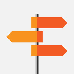 Direction route sign