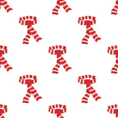 Red scarf seamless pattern