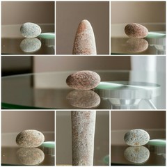 Glas und Steine